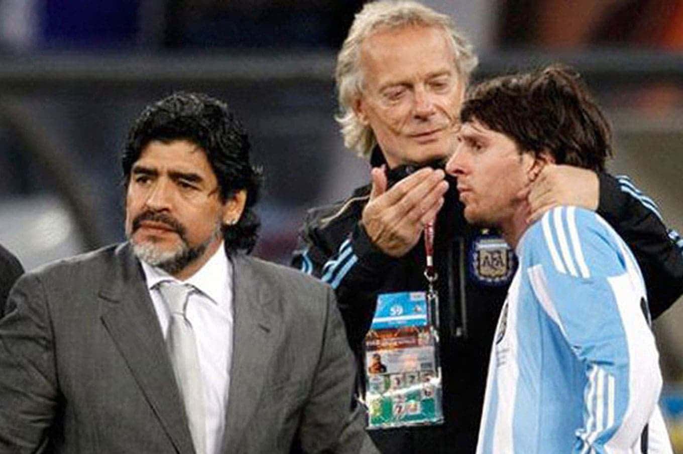 Signorini with Maradona and Mesi