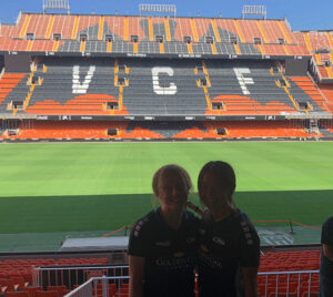 Ava and Hope in the Stadium