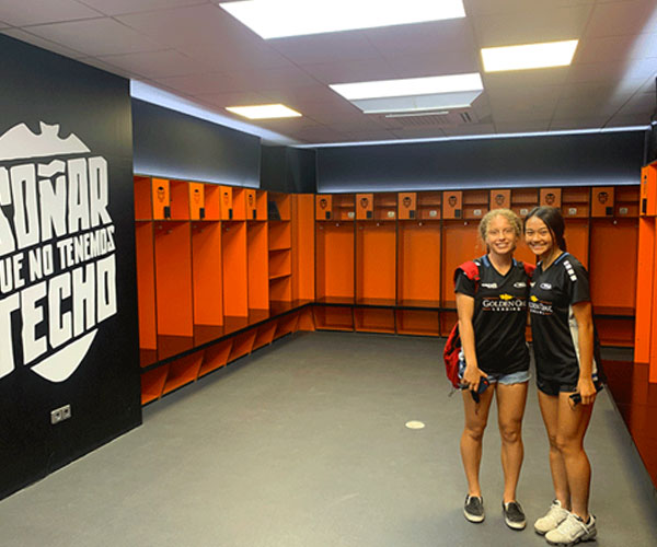 Ava-and-hope Ava and Hope in the locker room